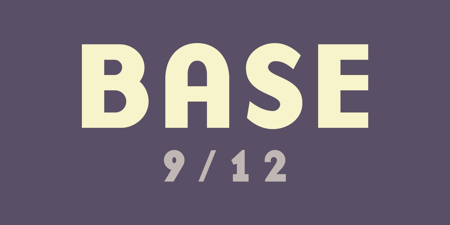 Base 9 & 12 Font Sample 0